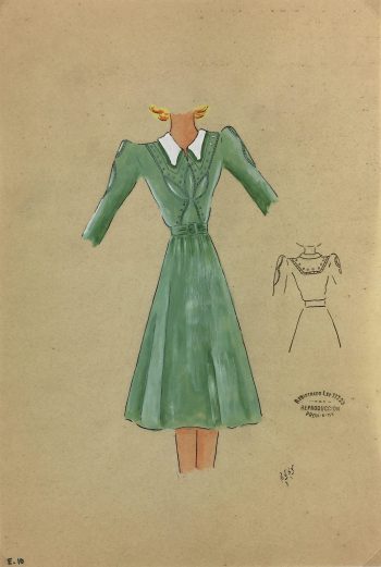 Fashion Original Art - Fashion Drawing, Susy, Buenos Aires, c.1940