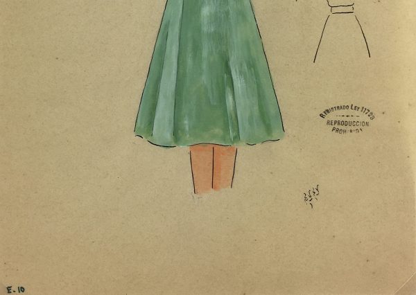 Fashion Original Art - Fashion Drawing, Susy, Buenos Aires, c.1940
