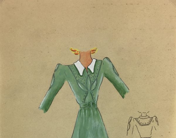 Fashion Original Art - Fashion Drawing, Susy, Buenos Aires, c.1940