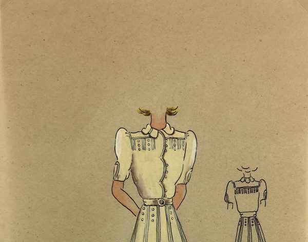 Fashion Original Art - Fashion Drawing, Susy, Buenos Aires, c.1940