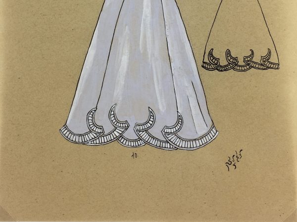 Fashion Original Art - Fashion Drawing, Susy, Buenos Aires, c.1940