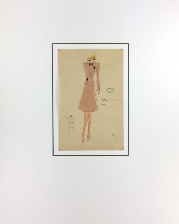 Fashion Original Art - Fashion Drawing, Susy, Buenos Aires, c.1940