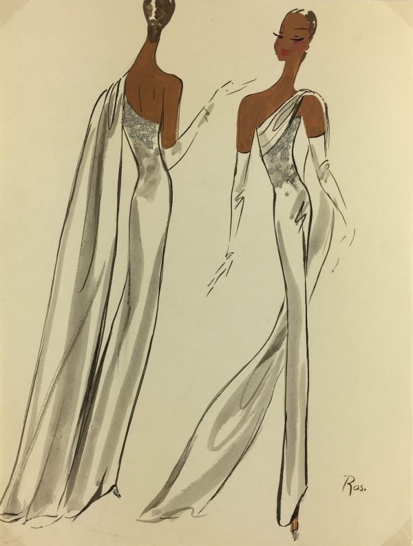 Fashion Original Art - French Fashion, Ros, 2000s