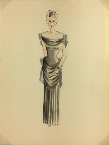 Fashion Original Art - French Fashion, French, c.1940