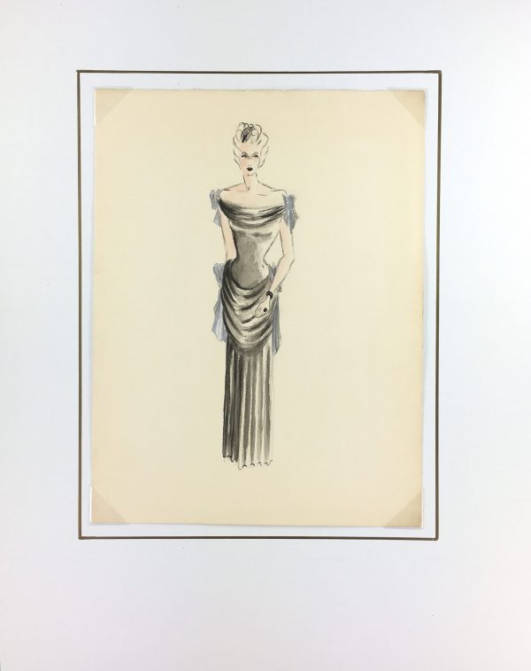 Fashion Original Art - French Fashion, French, c.1940