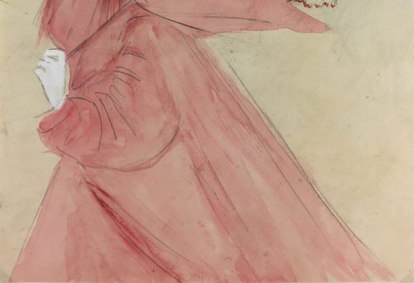 Fashion Original Art - Umbrella, French, c.1950