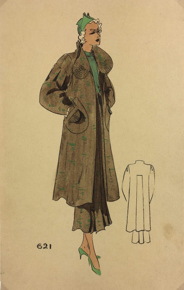 Fashion Original Art - French Fashion, Manicacci, Patou, c.1930