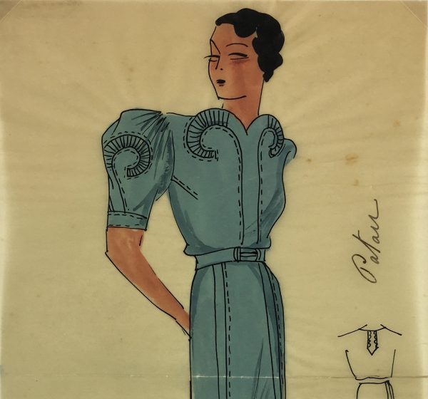 Fashion Original Art - French Fashion, Manicacci, c.1930