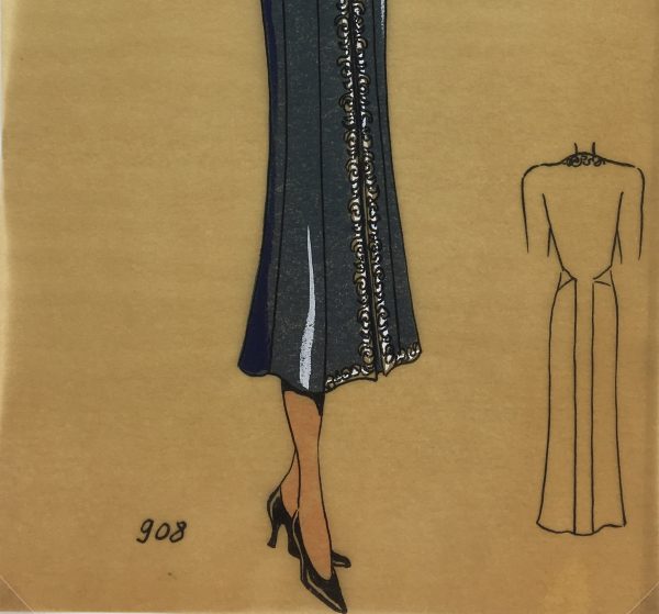 Fashion Original Art - French Fashion, Manicacci, Patou, c.1930