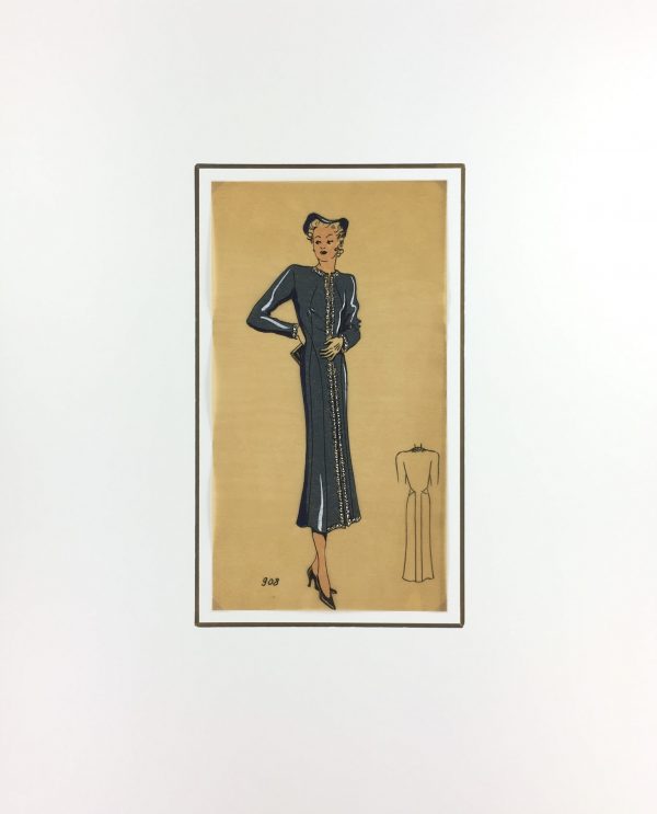 Fashion Original Art - French Fashion, Manicacci, Patou, c.1930