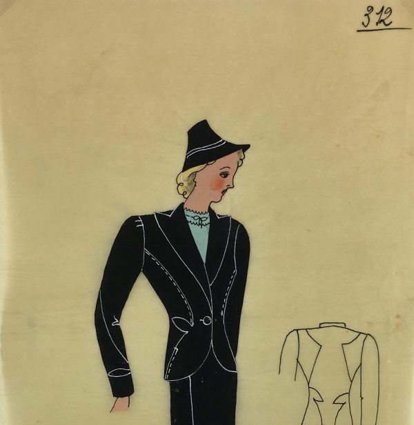 Fashion Original Art - French Fashion, Dormoy, c.1930