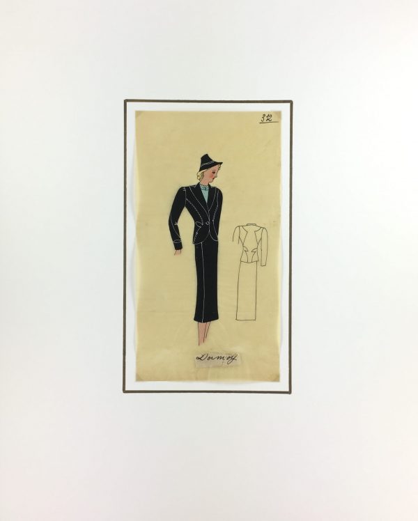 Fashion Original Art - French Fashion, Dormoy, c.1930