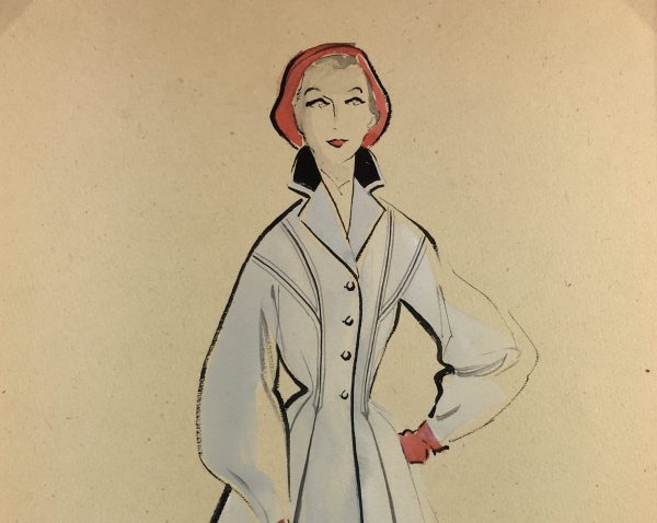 Fashion Original Art - Fashion Drawing, Hendlin, Buenos Aires, c.1940