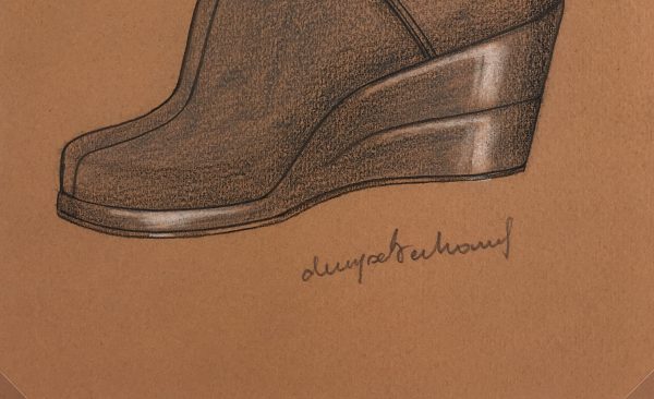 Fashion Original Art - Shoe Design, Denyse Bertrand, c.1960