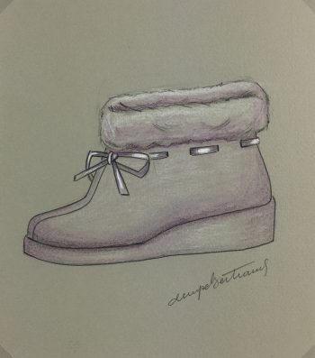 Fashion Original Art - Shoe Design, Denyse Bertrand, c.1960