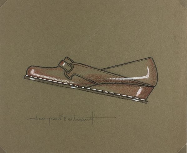Fashion Original Art - Shoe Design, Denyse Bertrand, c.1960