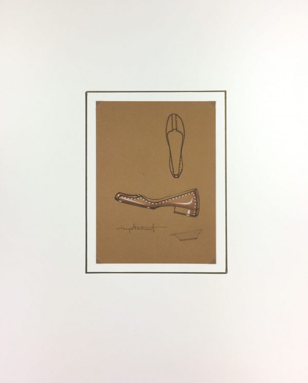 Fashion Original Art - Shoe Design, Denyse Bertrand, c.1960