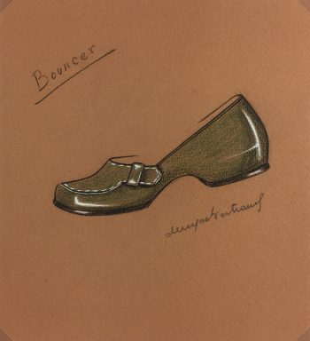 Fashion Original Art - Shoe Design, Denyse Bertrand, c.1960