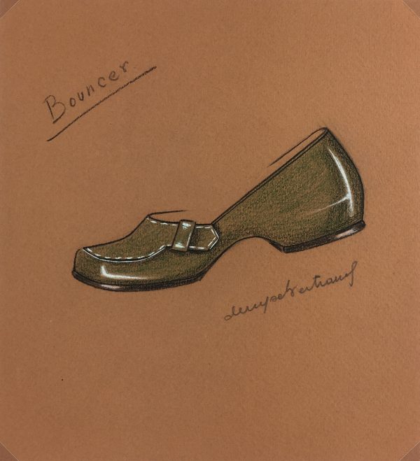 Fashion Original Art - Shoe Design, Denyse Bertrand, c.1960