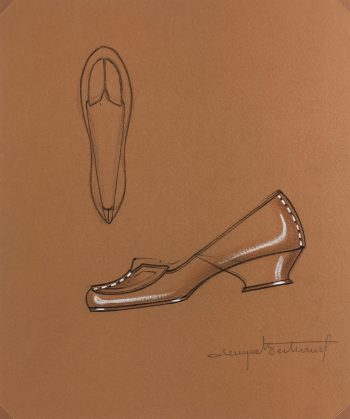 Fashion Original Art - Shoe Design, Denyse Bertrand, c.1960
