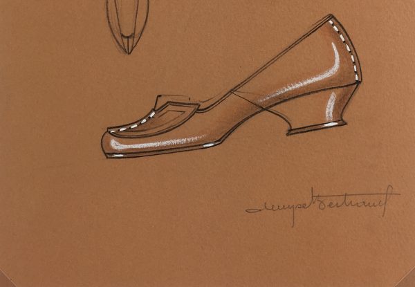Fashion Original Art - Shoe Design, Denyse Bertrand, c.1960