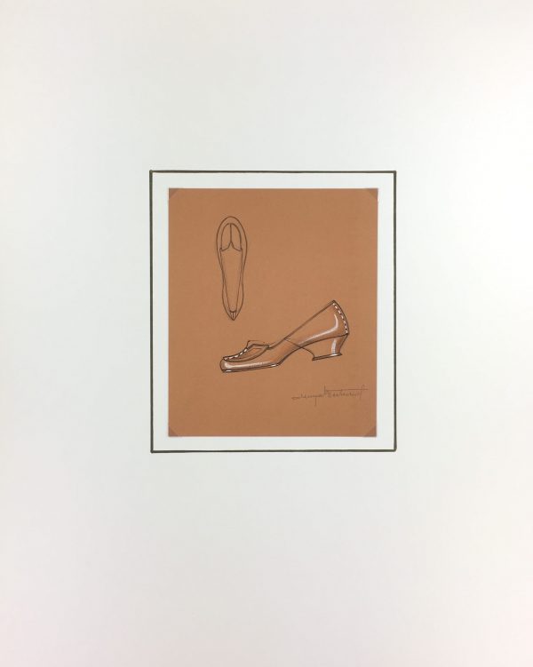 Fashion Original Art - Shoe Design, Denyse Bertrand, c.1960