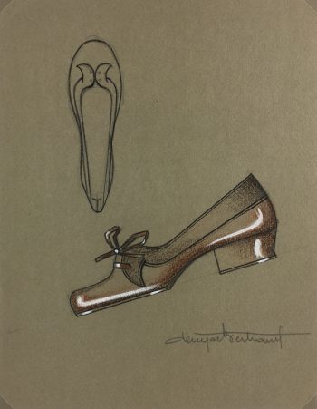 Fashion Original Art - Shoe Design, Denyse Bertrand, c.1960