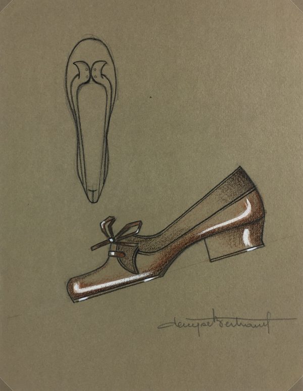 Fashion Original Art - Shoe Design, Denyse Bertrand, c.1960