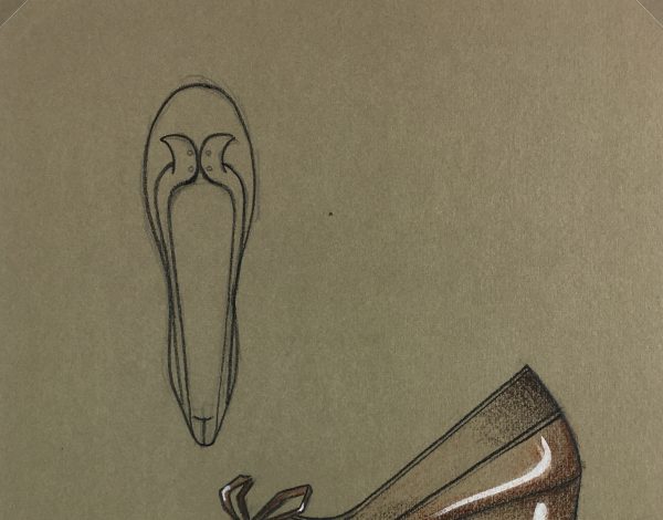 Fashion Original Art - Shoe Design, Denyse Bertrand, c.1960