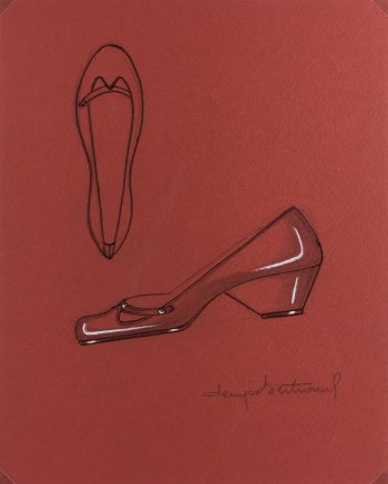 Fashion Original Art - Shoe Design, Denyse Bertrand, c.1960