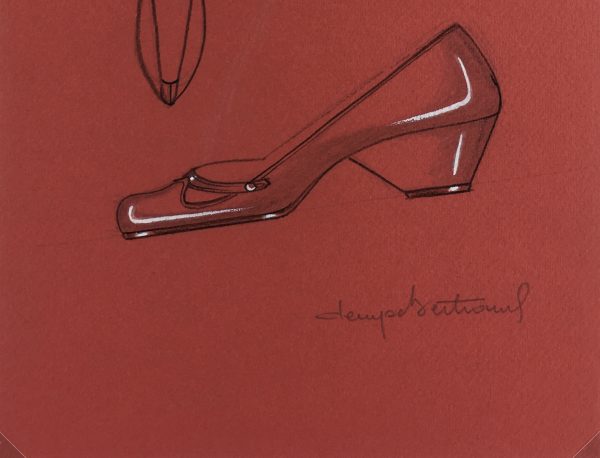 Fashion Original Art - Shoe Design, Denyse Bertrand, c.1960