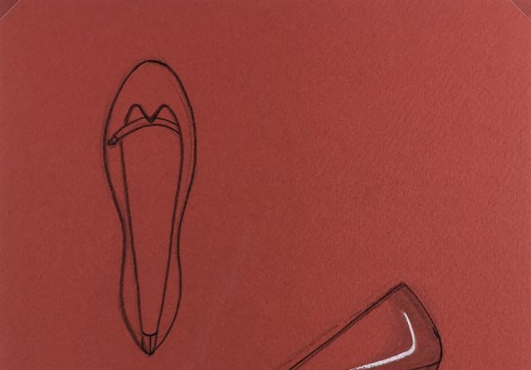 Fashion Original Art - Shoe Design, Denyse Bertrand, c.1960