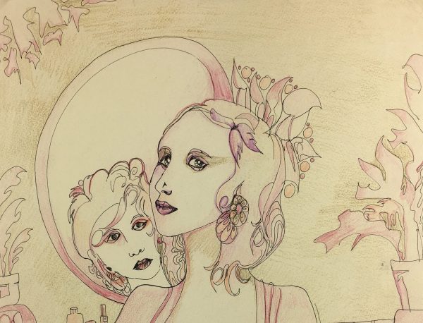 Fashion Original Art - Elegance, T. Angelyn, 1980