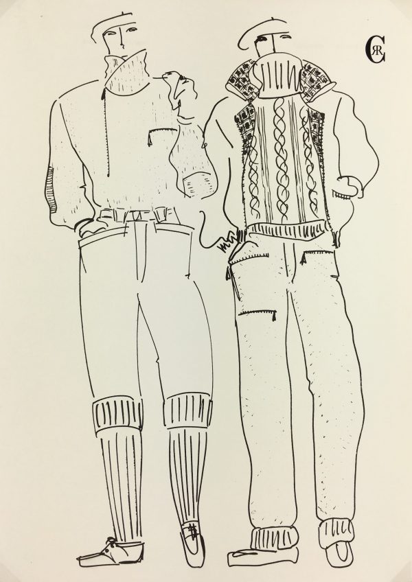 Fashion Original Art - Haute Couture, Cerruti, c.1980