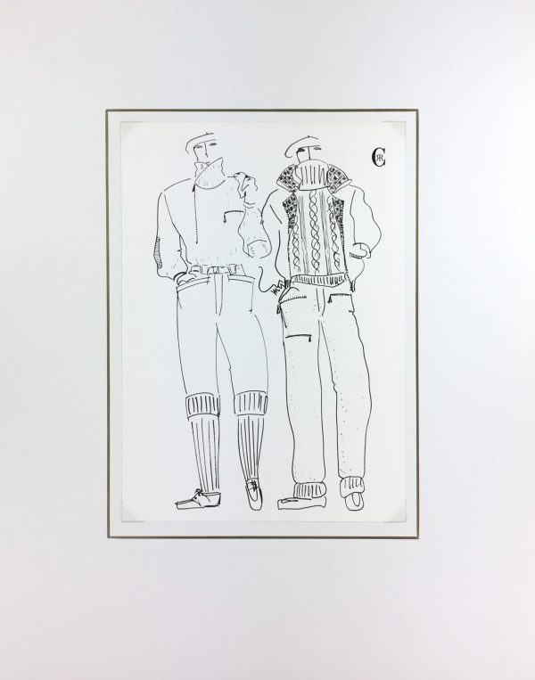 Fashion Original Art - Haute Couture, Cerruti, c.1980