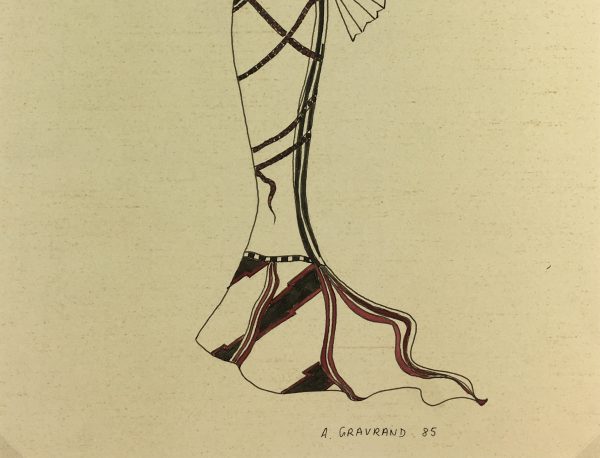 Fashion Original Art - French Fashion, A. Gravrand, 1985