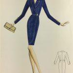 Fashion Original Art - Fashion Drawing, Paris Couture, 2008