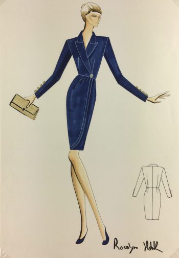 Fashion Original Art - Fashion Drawing, Paris Couture, 2008
