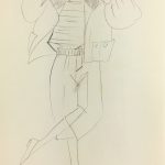 Fashion Original Art - Sketch, French, c.1980