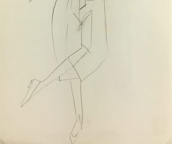 Fashion Original Art - Sketch, French, c.1980