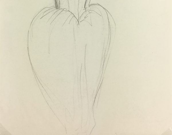 Fashion Original Art - Sketch, French, c.1980