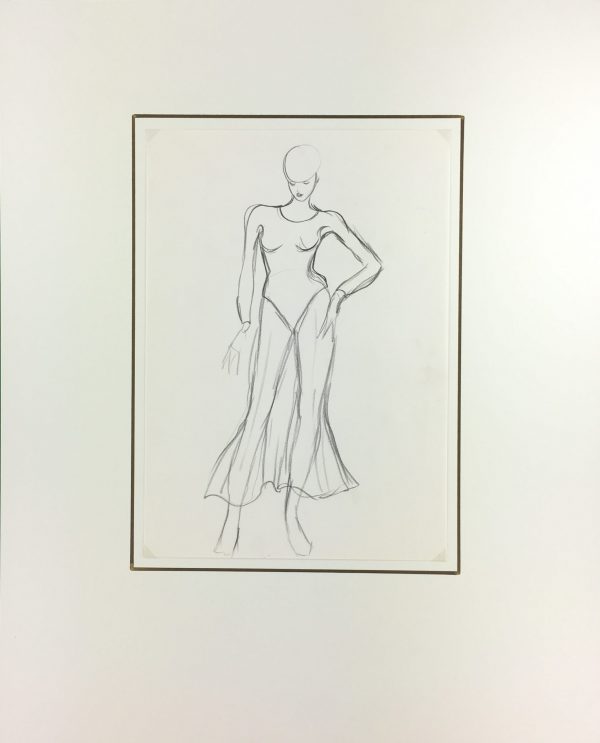 Fashion Original Art - Sketch, French, c.1980