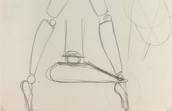 Fashion Original Art - Sketch, French, c.1980