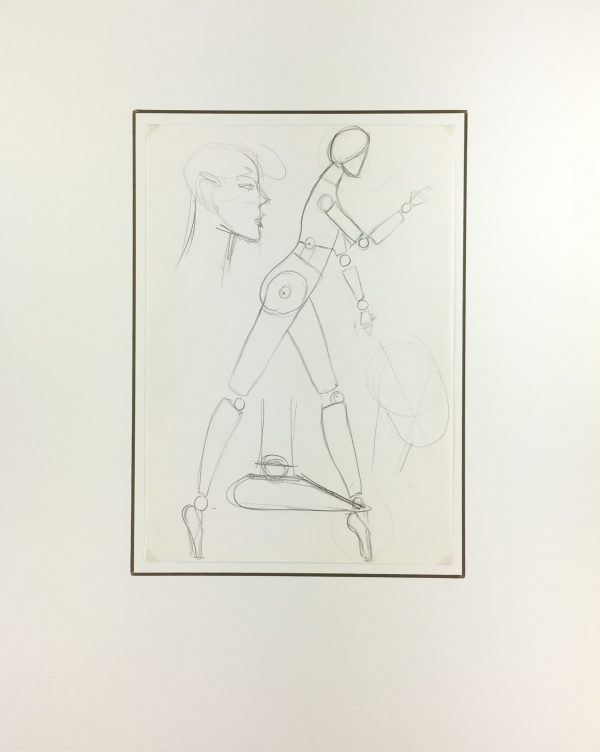 Fashion Original Art - Sketch, French, c.1980