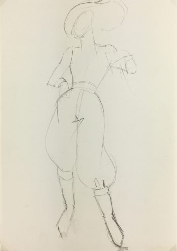 Fashion Original Art - Sketch, French, c.1980