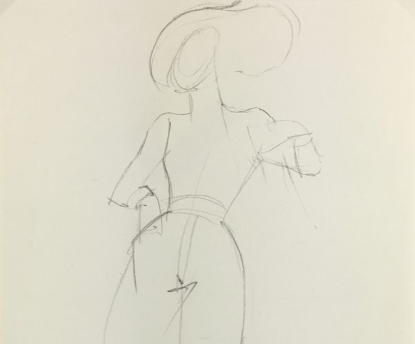 Fashion Original Art - Sketch, French, c.1980