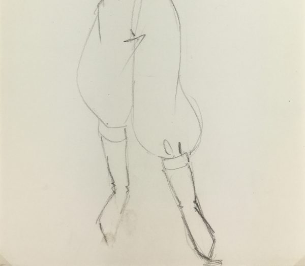Fashion Original Art - Sketch, French, c.1980