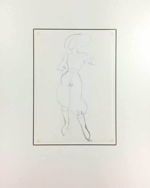 Fashion Original Art - Sketch, French, c.1980