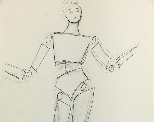 Fashion Original Art - Sketch, French, c.1980