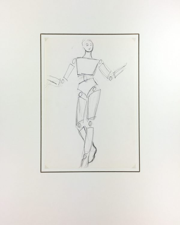 Fashion Original Art - Sketch, French, c.1980